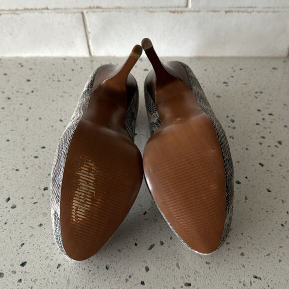 Steve Madden Flaash Leather Snake Print Platform Stiletto High Heels Sz 7.5 New - Picture 8 of 12